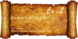 Csiba László névjegykártya