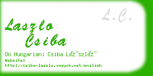 laszlo csiba business card